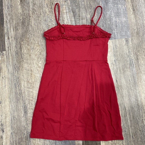 Forever 21 red ruffled mini dress - Picture 2 of 5